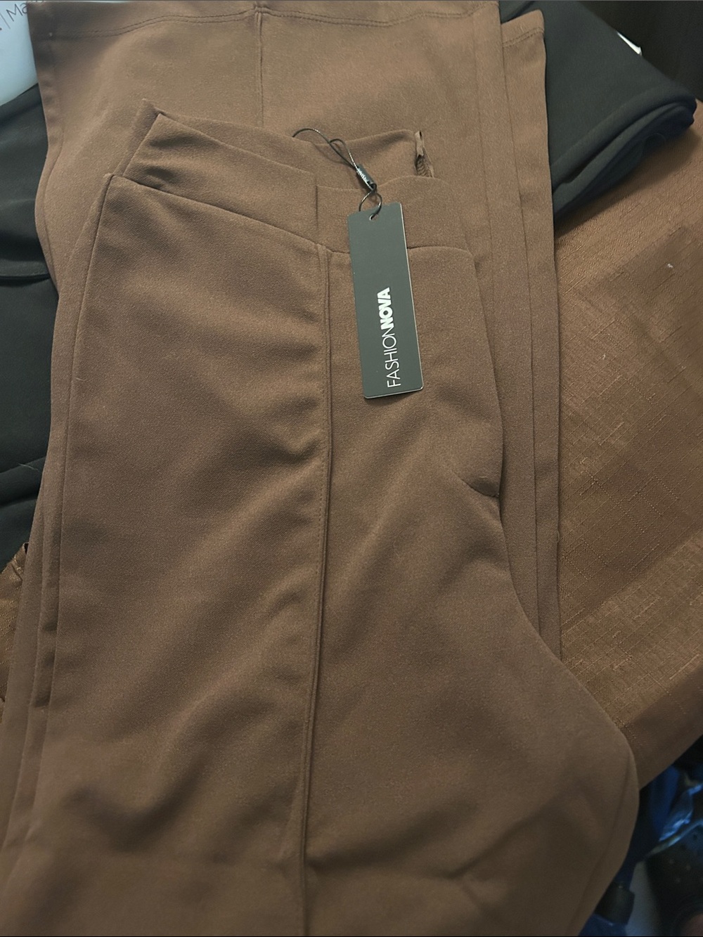 Fashion Nova women’s Brown wide leg Dress Pants